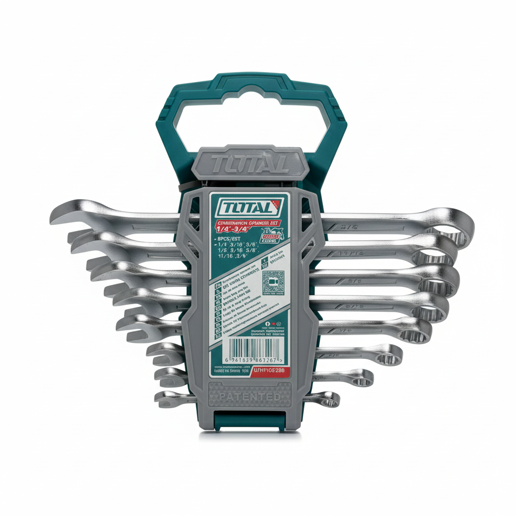 Juego de Llaves Combinadas 8 Piezas 1/4" a 3/4" – Total Tools